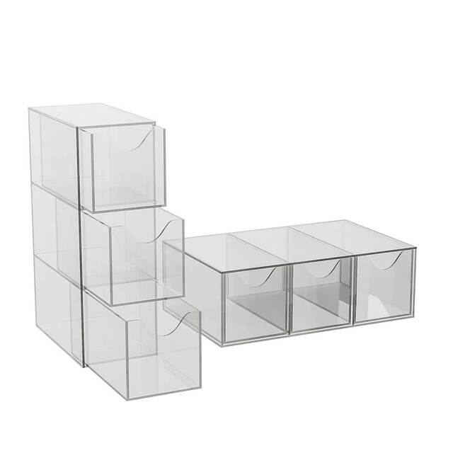 Cutie organizatoare modulară cu 3 sertare, 318(L)x200 (l)x108(h)mm, pentru cafea, ceai etc, JJ DISPLAYS