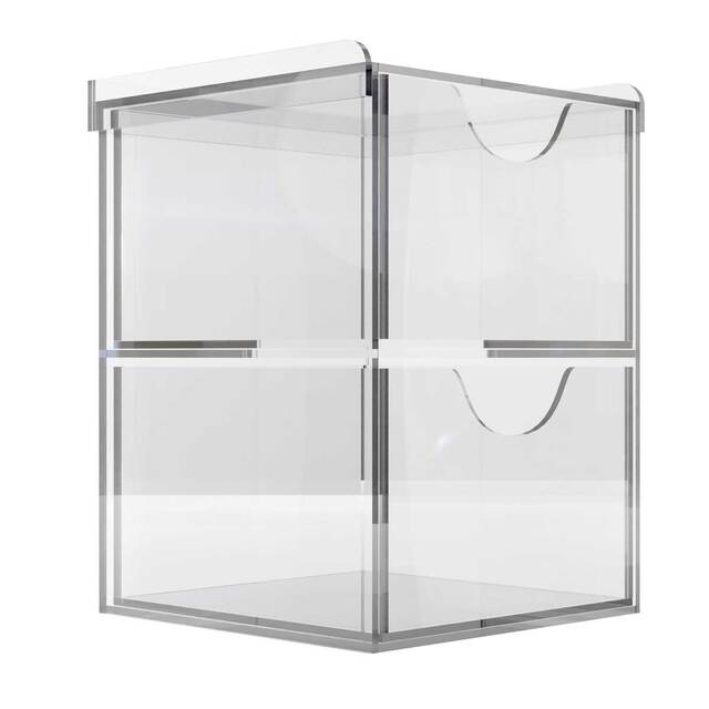 Cutie organizatoare modulară cu 2 sertare, 150x150x210(h)mm, pentru cafea, ceai etc, JJ DISPLAYS