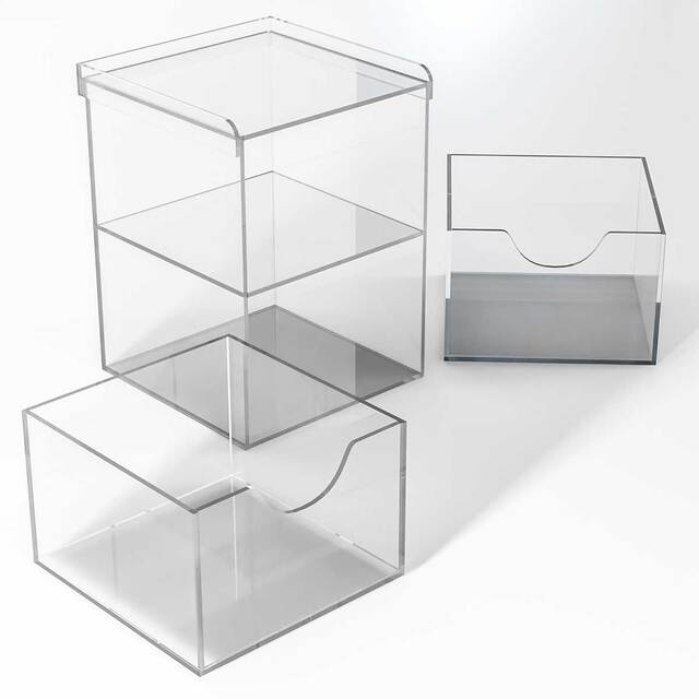 Cutie organizatoare modulară cu 2 sertare, 150x150x210(h)mm, pentru cafea, ceai etc, JJ DISPLAYS