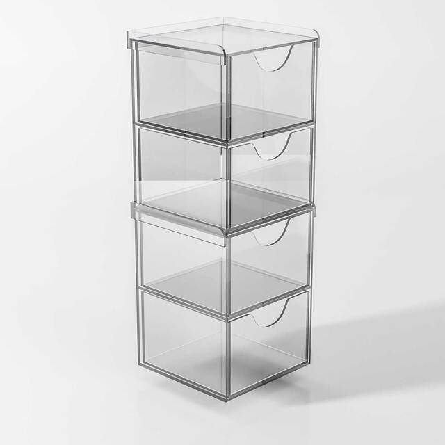 Cutie organizatoare modulară cu 2 sertare, 150x150x210(h)mm, pentru cafea, ceai etc, JJ DISPLAYS