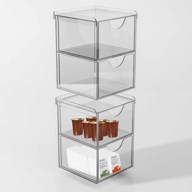 Cutie organizatoare modulară cu sertare pentru cafea, ceai, dimensiuni la cerere, JJ DISPLAYS