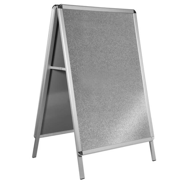 ​Panou stradal pentru afisaj tip A cu colț rotund și tablă zincată, format B1 (700x1000mm), JJDISPLAYS