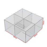 Cutie organizatoare cu separatori, format 200 x 200 x 100(h)mm, JJ DISPLAYS