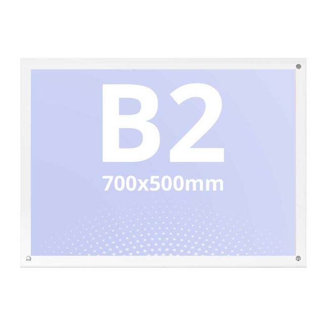 Acrylic Poster Frame B2- 500 x 700 mm, JJ DISPLAYS