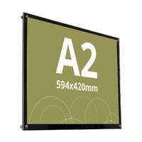 Acrylic Poster Frame A2, JJ DISPLAYS, 420 x 594 mm, Negru