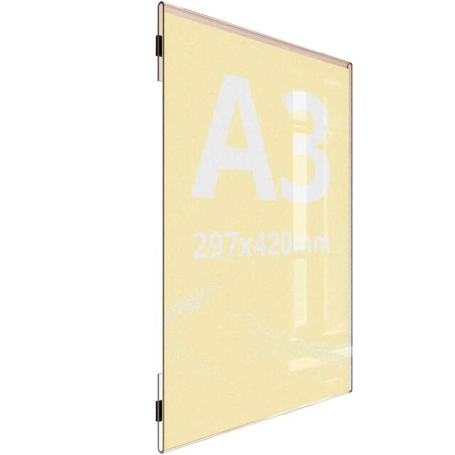 Insert transparent tip C cu bandă magnetica, format A3 (297x420mm), Portret, 2buc/set, JJ DISPLAYS