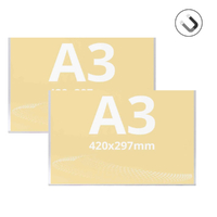 Insert transparent tip C cu bandă magnetica, JJ DISPLAYS, format A3 (297x420mm), Landscape, 2buc/set