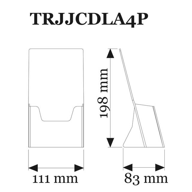 Suport pentru pliante, format 100x210mm, 4buc/set