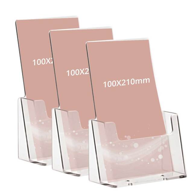 Suport pentru pliante, JJ DISPLAYS, format 100x210 mm, 3buc/set