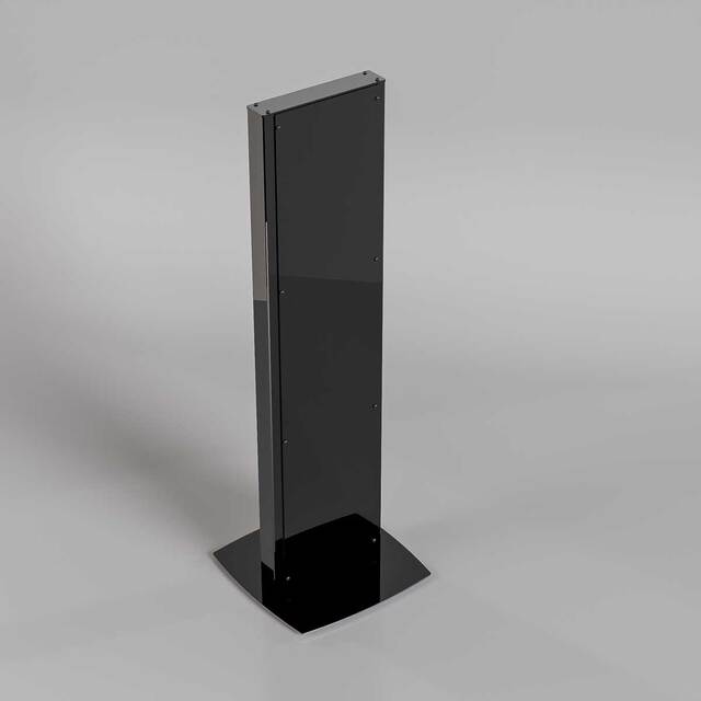 Showroom Display PREMIUM pentru  tableta 10 inch, tip totem, negru, format 330x330x1200(H)mm.