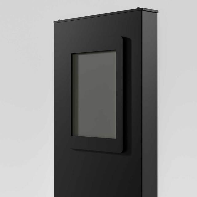 Showroom Display PREMIUM pentru tableta, tip totem, negru, dimensiuni la cerere