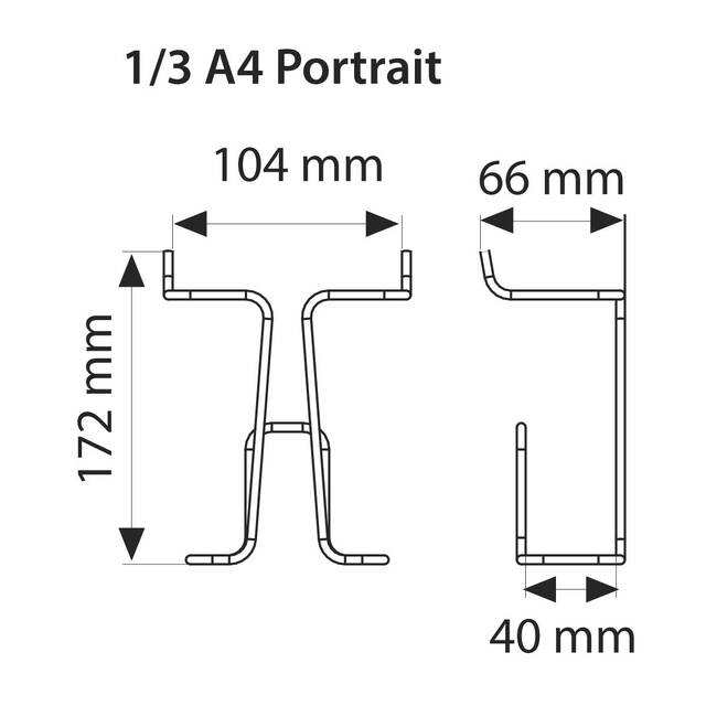  Stand expunere broșuri din metal cu 10 buzunare format 100x210mm 