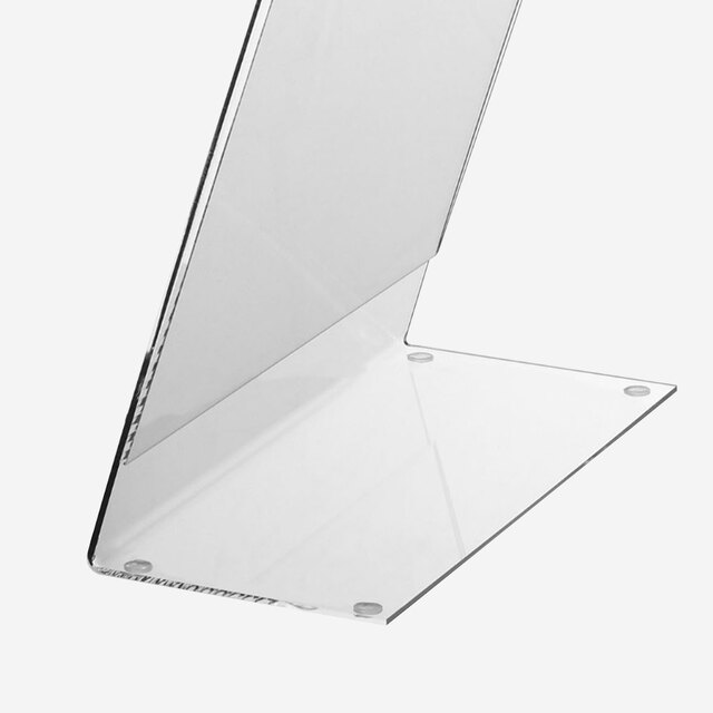 Suport meniu din plexiglas reciclat, tip L, format A4 (210x297mm), Portrait, 3buc/set