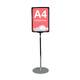 Stand reglabil telescopic (320-620mm), cu rama plastic neagră, format A4 (210x297mm)