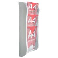 Suport Alb expunere Perete pentru broșuri, cataloage, culoare albă, cu 3 buzunare format A4 (210x297mm), Portret.