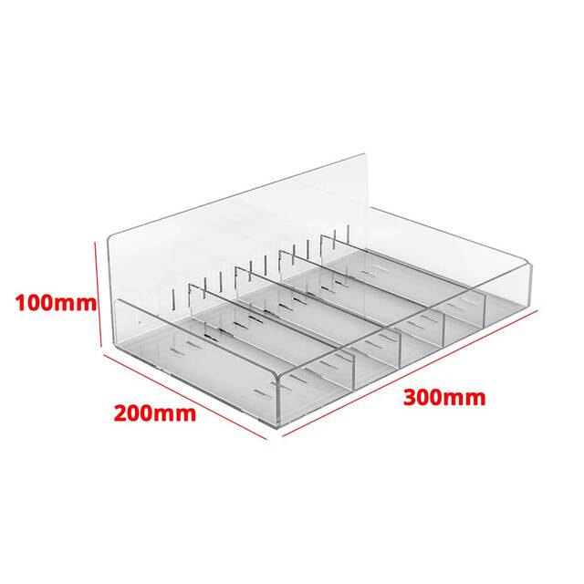  Tavă expunere produse cu separatori mobili, format 300x200mm, JJ DISPLAYS.