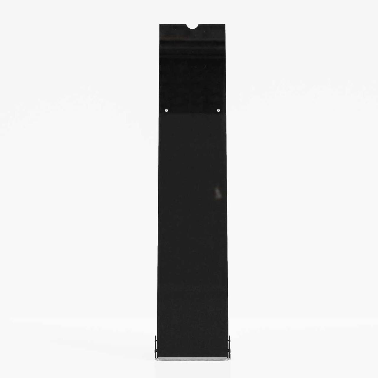 Stand afișaj PREMIUM pentru showroom-uri, negru, dimensiune 240x320x1070(H)mm, cu insert format A4( 210x297mm).