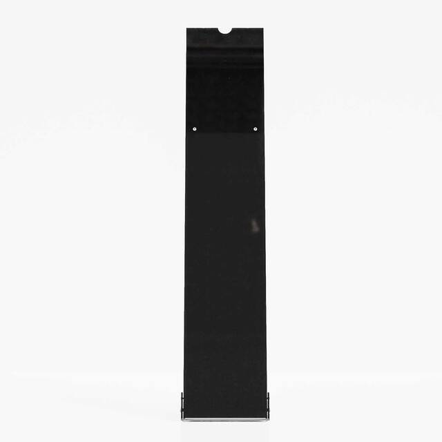 Stand afișaj PREMIUM pentru showroom-uri, negru, cu insert format A4( 210x297mm), dimensiuni la cerere.