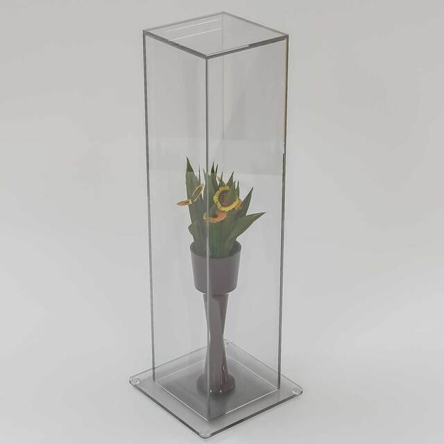 Turn decorativ din plexiglas, JJ DISPLAYS, pentru expunere elemente decorative.