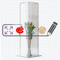 Turn decorativ din plexiglas, JJ DISPLAYS, pentru expunere elemente decorative, dimensiuni la cerere.