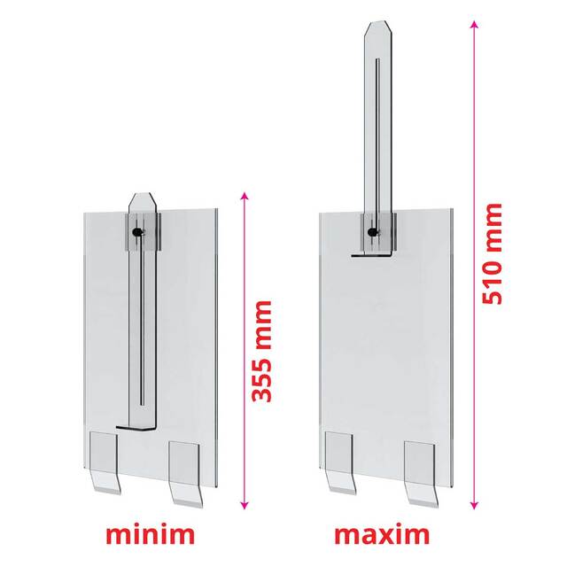  Suport Parbriz format A4 (210x297mm), JJ DISPLAYS, info/pret masina, portret