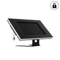 Suport tableta 10inch, pentru birou securizat cu PUSH button, JJ DISPLAYS, Negru