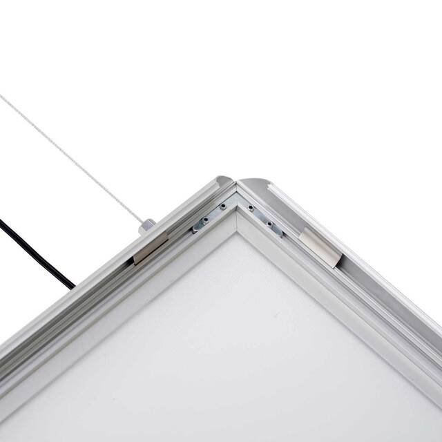 Casetă luminoasă slim pentru interior cu leduri, dublă față expunere si iluminare,  A1 (594 x 841 mm), JJ DISPLAYS