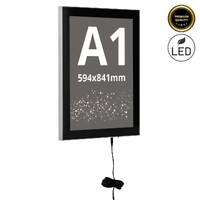 Caseta luminoasa simpla fata,  PREMIUM, cu sistem magnetic de inchidere, dimensiunea A1 ( 595 x 841 mm) A1, JJ DISPLAYS, 594 x 841 mm, simplă față