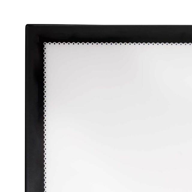 Caseta luminoasa ultra slim SLIDE-IN cu led, pentru interior, simpla fata, neagra, format print A2