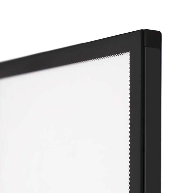 Caseta luminoasa ultra slim SLIDE-IN cu led, pentru interior, simpla fata, neagra, format print A2