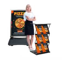 Pachet de produse BASIC pentru targuri, evenimente si expozitii, format din panou mobil 700x1000 si stand pliabil cu DESK, JJ DISPLAYS