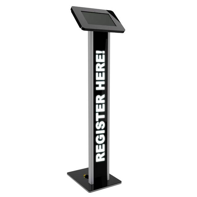 Pachet PREMIUM, din perete si desk curb personalizat, stand de brosuri si stand tableta iluminat 