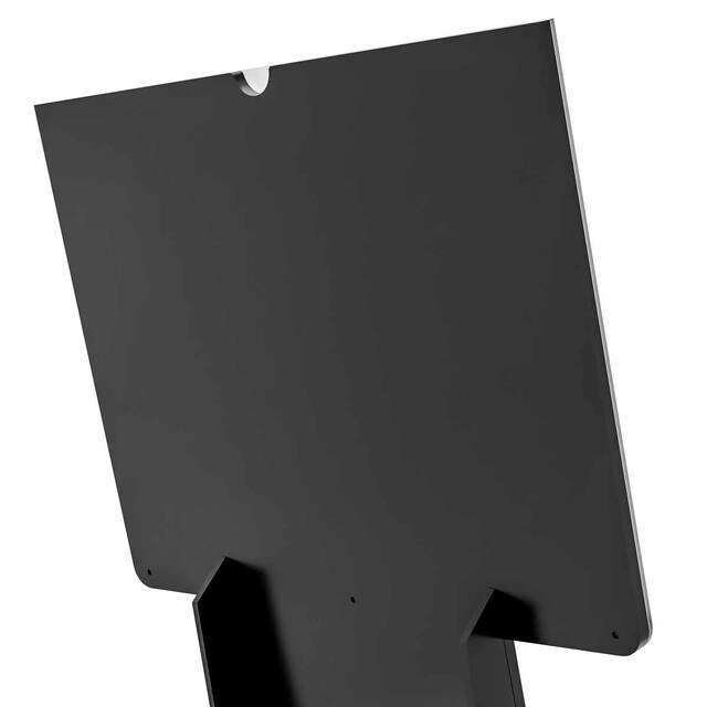 Stand afișaj PREMIUM pentru showroom-uri, negru, dimensiune 420x320x1100(H)mm, cu insert landscape format A3( 210x297mm), JJ DISPLAYS