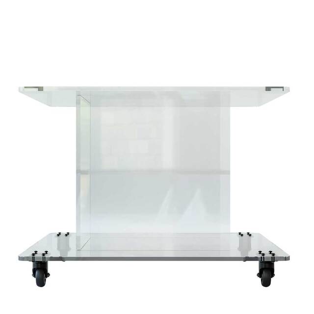 Masuta Cafea din plexiglas incolor de 8 mm, 500 x 500 x 500 mm , JJ DISPLAYS