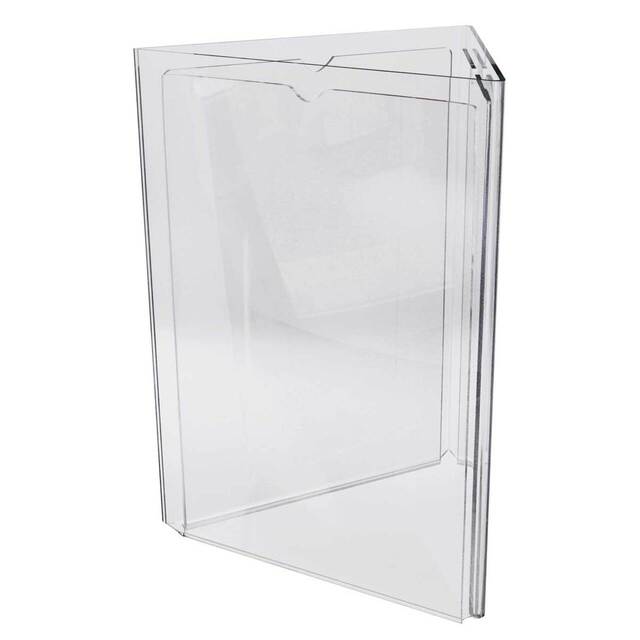 Suport meniu cu trei fețe, format 100x210mm, Portrait, 3buc/set, JJ DISPLAYS