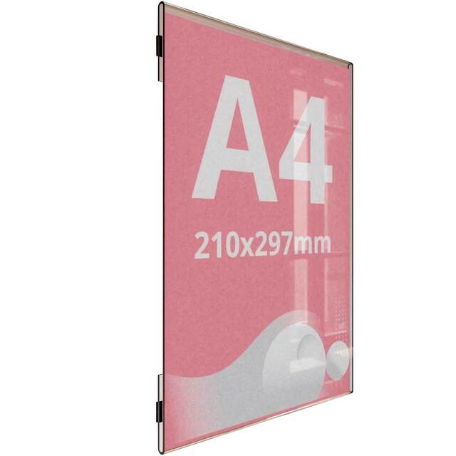 Insert transparent tip C, cu bandă magnetica, A4 (210x297mm), Portret, 4buc/set, JJ DISPLAYS