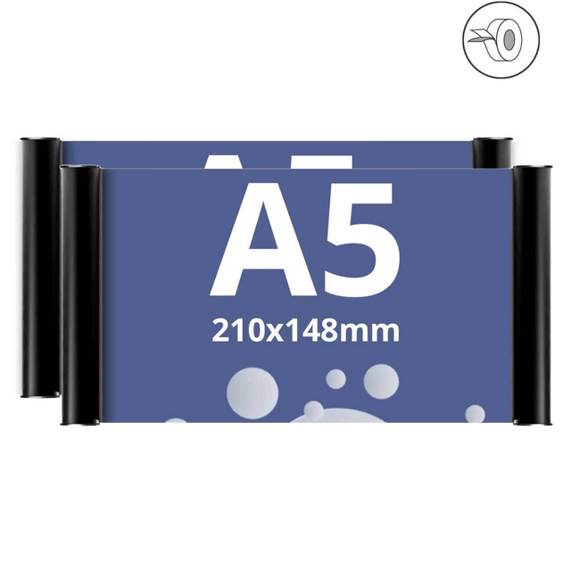 Indicator Ușă, format A5 (148x210mm), cu hanger click negru, 2buc/set, JJ DISPLAYS