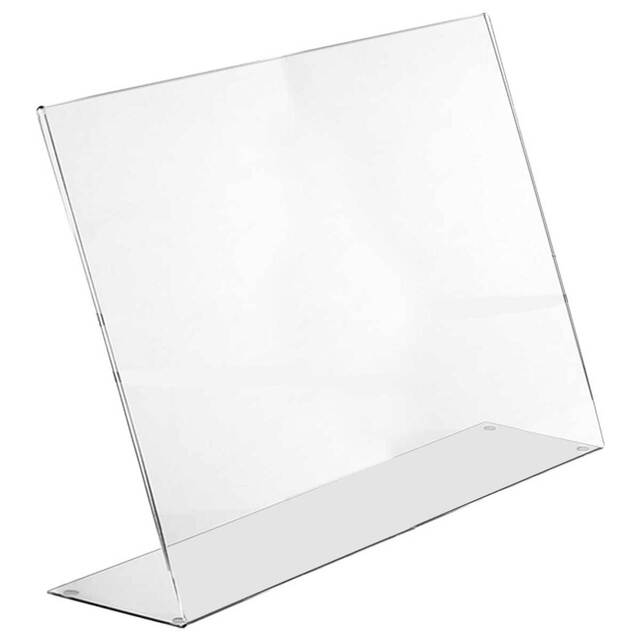 Suport meniu din plexiglas, tip L, format A5 (148x210mm), Landscape, 5buc/set, JJ DISPLAYS