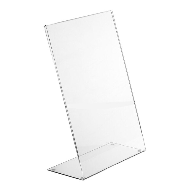 Suport meniu din plexiglas, tip L, format A5 (148x210mm), portrait, 4buc/set, JJ DISPLAYS