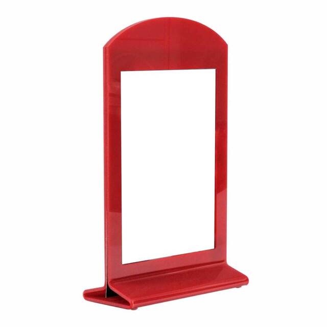 Display Menu Holder din plexiglas roșu A5 (148 x 210 mm), Portrait, 4buc/set, JJ DISPLAYS