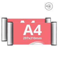 Indicator Ușă, format A4 (210 x 297 mm), profil click aluminiu, 2buc/set, JJ DISPLAYS