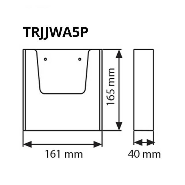 Suport pentru pliante expunere perete, format A5 (148x 210mm), 8buc/set