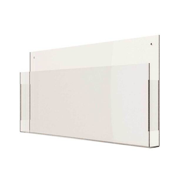 Suport expunere broșuri, expunere perete, format 100x210mm, Landscape, 4buc/set, JJ DISPLAYS