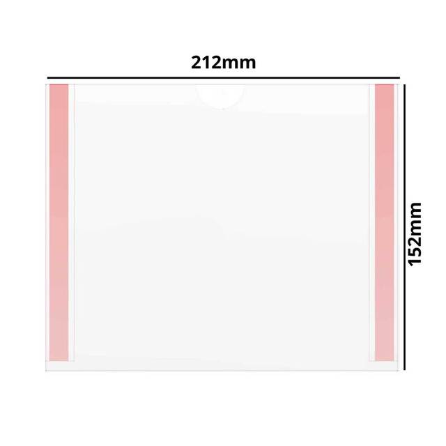 Insert tip plic, transparent A5 (148 x 210mm), Landscape, 6buc/set, JJ DISPLAYS