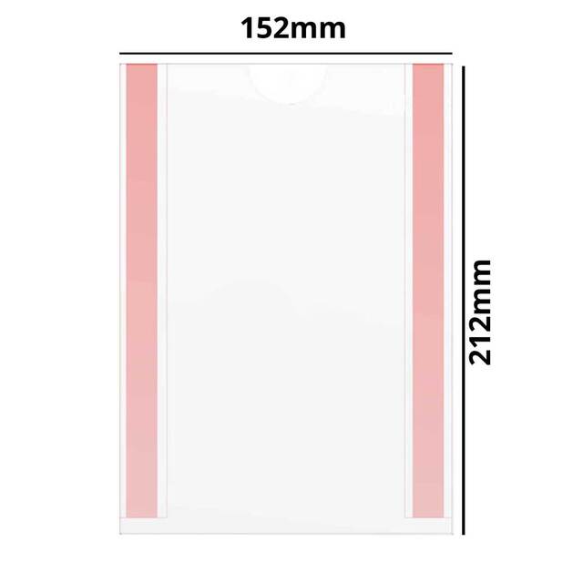 Insert tip plic, transparent A5 (148x210mm), Portrait, 6buc/set, JJ DISPLAYS