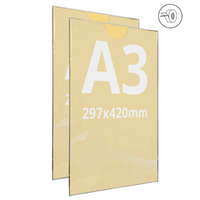 Insert tip plic, transparent A3 (297 x 420 mm), Portrait, 2buc/set, JJ DISPLAYS