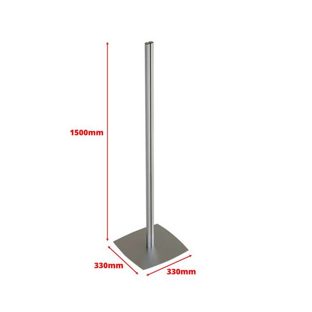 Sistem baza si picior semioval, H=1500 mm, JJ DISPLAYS