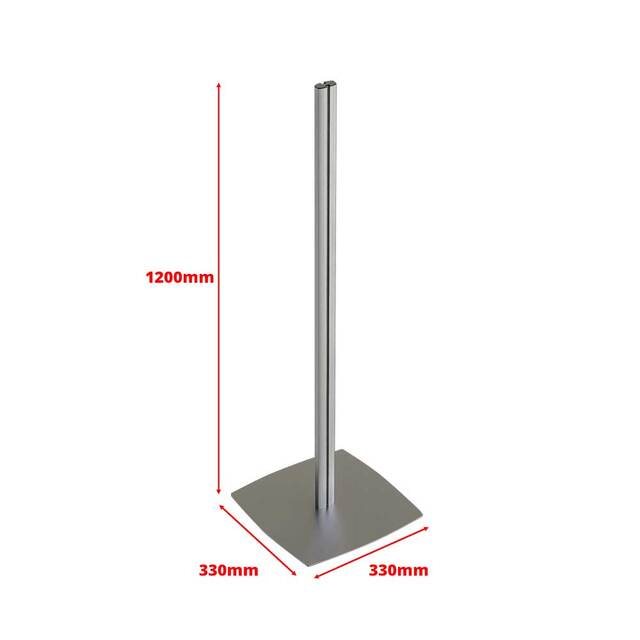 Sistem baza si picior semioval, H=1200 mm, JJ DISPLAYS