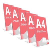 L Display din plexiglas, pentru print-uri sau fotografii A4, JJ DISPLAYS, 210 x 297 mm