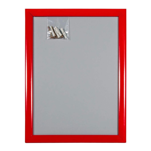 Ramă click din aluminiu vopsită roșu A4(210 x 297 mm), 2buc/set, JJ DISPLAYS